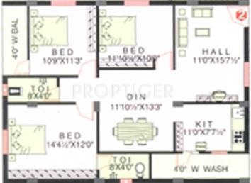 SSVS Builder and Developer KSR Residency (3BHK+3T (1,425 sq ft) 1425 sq ft)
