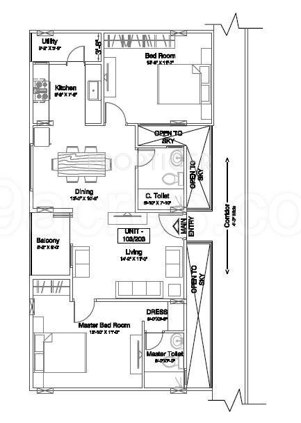 GR Maithri (2BHK+2T (1,257 sq ft) 1257 sq ft)