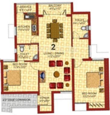 Ramani Srishti (2BHK+2T (1,125 sq ft) 1125 sq ft) Ramani Srishti (2BHK+2T (1,125 sq ft) 1125 sq ft)