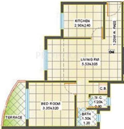 Saket Paradise (1BHK+1T (635 sq ft) 635 sq ft)