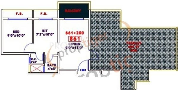 Saket Paradise (1BHK+1T (635 sq ft) 635 sq ft) Saket Paradise (1BHK+1T (635 sq ft) 635 sq ft)