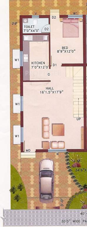 Gemma Whispering Villas (3BHK+3T (1,950 sq ft) 1950 sq ft)