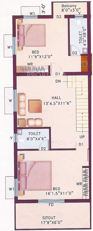 Gemma Whispering Villas (3BHK+3T (1,950 sq ft) 1950 sq ft)