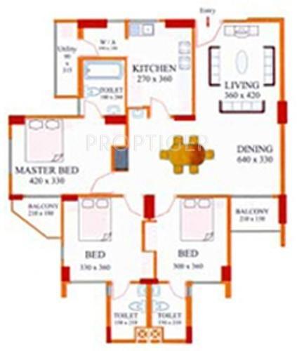 Shwas Mystic Heights Phase 2 (3BHK+3T (1,482 sq ft) 1482 sq ft)