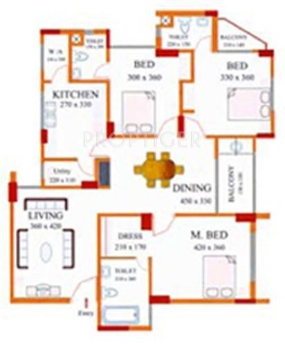Shwas Mystic Heights Phase 2 (3BHK+3T (1,496 sq ft) 1496 sq ft)