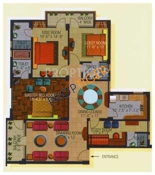 Divine Solitaire Divine (3BHK+3T (1,685 sq ft) 1685 sq ft)