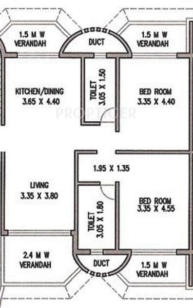 Prabhat Jade Garden (2BHK+2T (1,323 sq ft) 1323 sq ft)