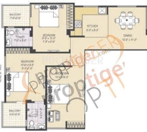 RBM Residency (3BHK+2T (1,189 sq ft) 1189 sq ft)