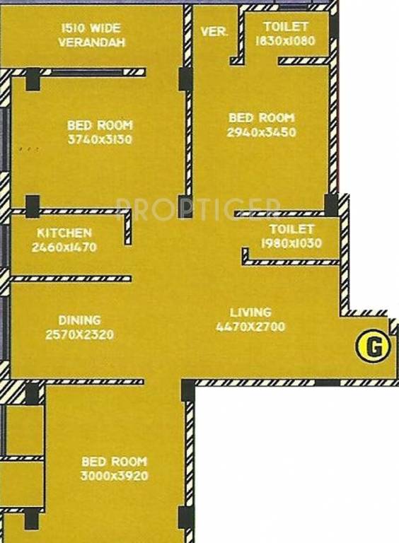 RBM Residency (3BHK+2T (1,189 sq ft) 1189 sq ft)