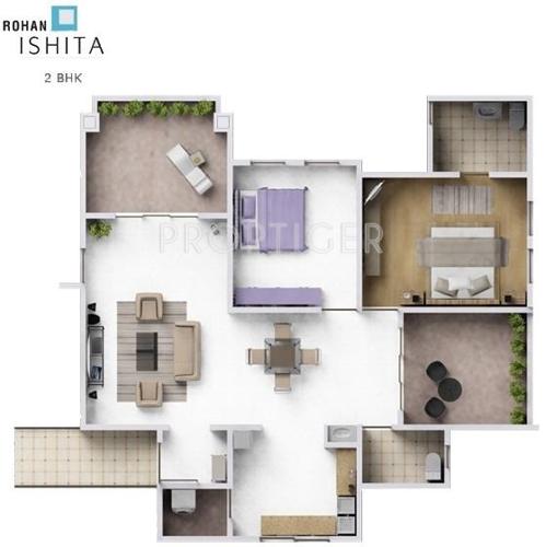 Rohan Ishita (2BHK+2T (1,143 sq ft) 1143 sq ft)