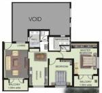 V K Developers Verna Residency Floor Plan (2BHK+2T)