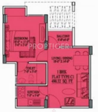Unique Aravali (1BHK+1T (490 sq ft) 490 sq ft)