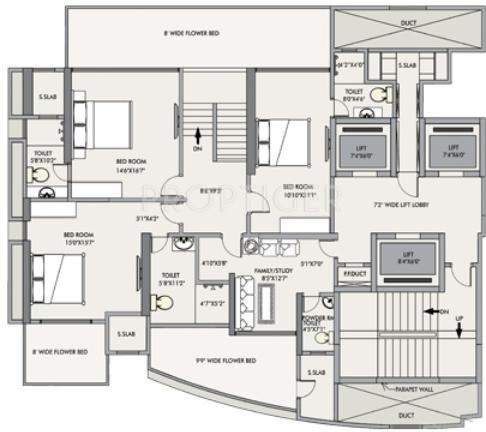 RNA Mirage (5BHK+5T (5,350 sq ft) + Study Room 5350 sq ft)