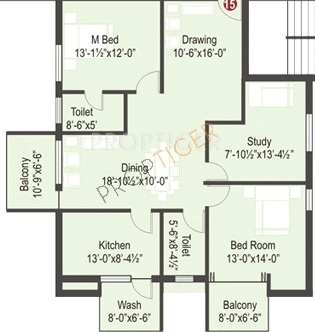 GK Bella Vista (3BHK+2T (1,660 sq ft) 1660 sq ft)