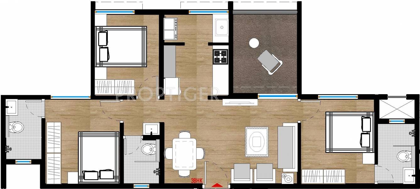 ARP Suburbia (3BHK+3T (978 sq ft) 978 sq ft) ARP Suburbia (3BHK+3T (978 sq ft) 978 sq ft)