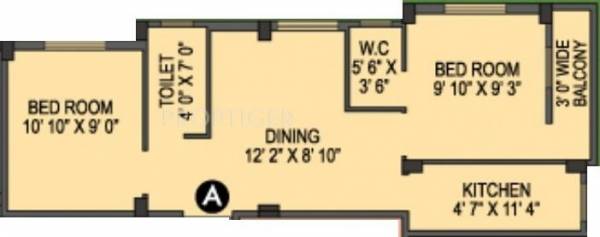 Bhawani Villa (2BHK+2T (733 sq ft) 733 sq ft)