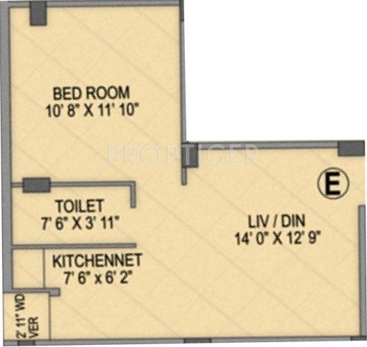 Bhawani Apartment 2 (1BHK+1T (548 sq ft) 548 sq ft)