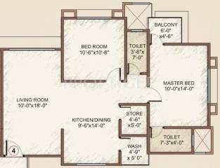 Happy Home Nakshatra Embassy (2BHK+2T (1,246 sq ft) 1246 sq ft) Happy Home Nakshatra Embassy (2BHK+2T (1,246 sq ft) 1246 sq ft)