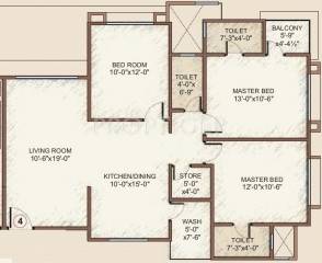 Happy Home Nakshatra Embassy (3BHK+3T (1,630 sq ft) 1630 sq ft)