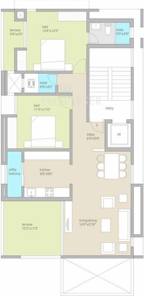 Ganesh Om Elegance (2BHK+2T (1,255 sq ft) 1255 sq ft) Ganesh Om Elegance (2BHK+2T (1,255 sq ft) 1255 sq ft)