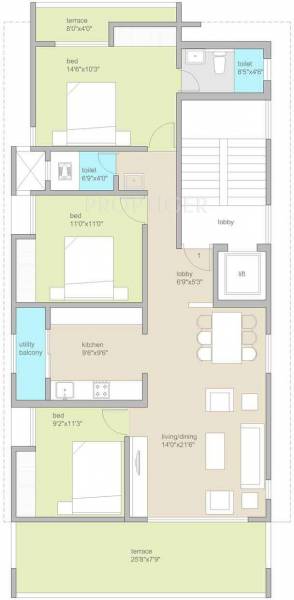 Ganesh Om Elegance (3BHK+3T (1,430 sq ft) 1430 sq ft) Ganesh Om Elegance (3BHK+3T (1,430 sq ft) 1430 sq ft)