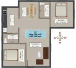 United Reside (2BHK+2T (934 sq ft) 934 sq ft) United Reside (2BHK+2T (934 sq ft) 934 sq ft)