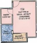Unique Aura (1BHK+1T (407 sq ft) 407 sq ft)