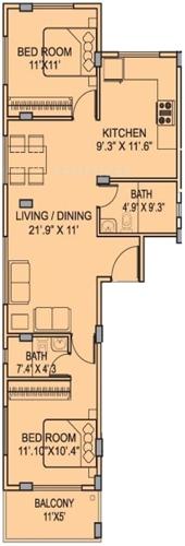 Gajanan Jai Gajanan (2BHK+2T (1,025 sq ft) 1025 sq ft)