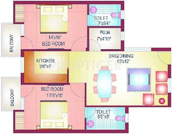 Giriraj Shri Krishna Greens (2BHK+2T (1,120 sq ft) + Pooja Room 1120 sq ft)