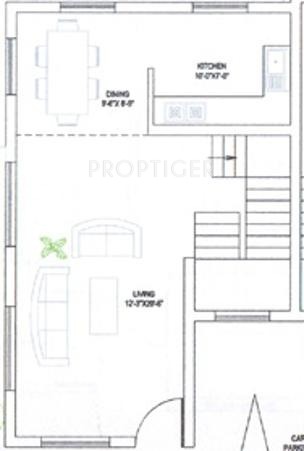 Sai Shrishti Homes Springdale Floor Plan (3BHK+3T)