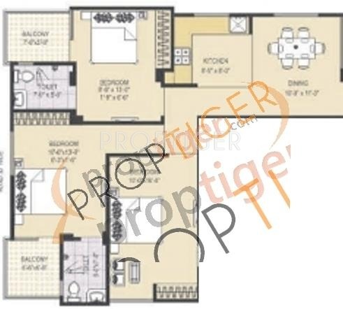 Satyam Residency (3BHK+2T (1,100 sq ft) 1100 sq ft)