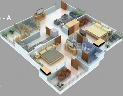 Satyam Residence Tower (2BHK+2T (1,000 sq ft) 1000 sq ft)