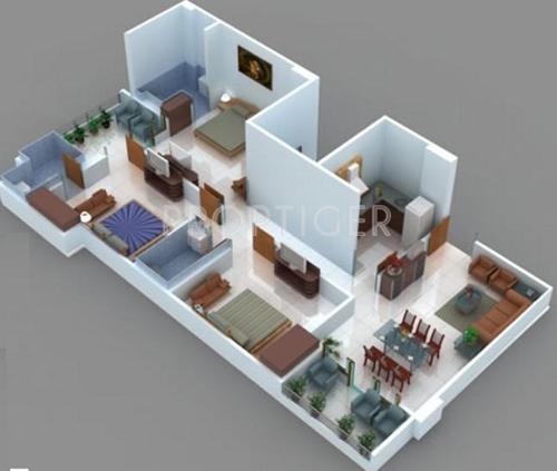 Satyam Residence Tower (3BHK+3T (1,350 sq ft) 1350 sq ft)