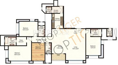 Hiranandani Gardens Glen Ridge (4BHK+5T (2,650 sq ft)   Servant Room 2650 sq ft)