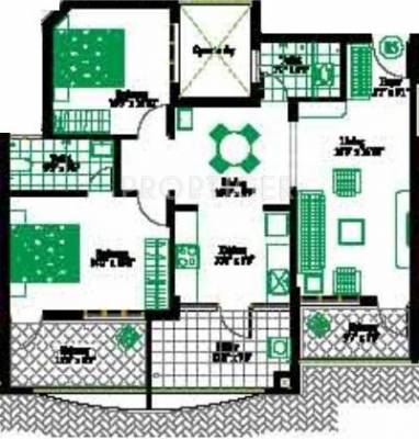  Marigudi Heights (2BHK+2T (1,190 sq ft) 1190 sq ft)