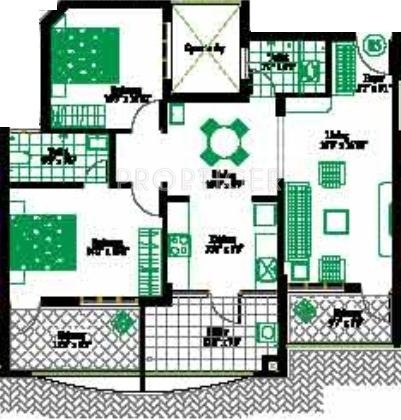  Marigudi Heights (2BHK+2T (1,190 sq ft) 1190 sq ft)