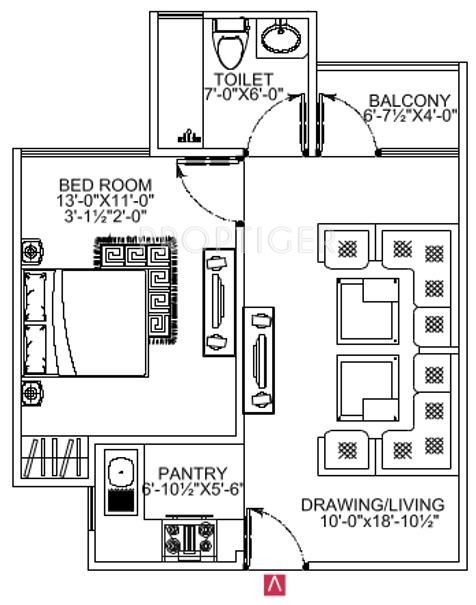 Unique Joy (1BHK+1T (616 sq ft) 616 sq ft)