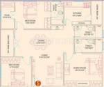 Floor Plan (3BHK+3T + Pooja Room) Challa Constructions Challa Pride Floor Plan (3BHK+3T + Pooja Room)