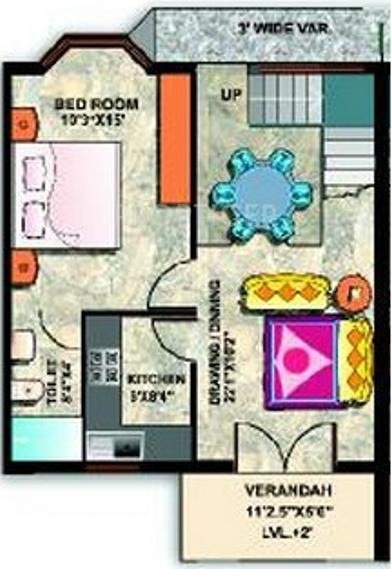 Merlin Greens Villa (3BHK+2T (1,275 sq ft) 1275 sq ft)