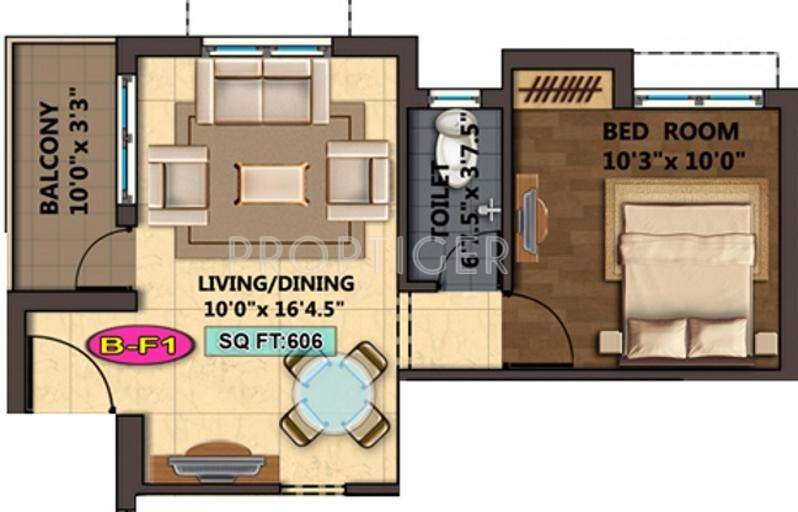 Sankar Yogi (1BHK+1T (606 sq ft) 606 sq ft)