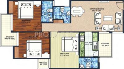 Aaradhya AB Star City (3BHK+3T (1,550 sq ft) 1550 sq ft)
