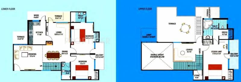 Aaradhya Smart City Phase I Apartments (3BHK+3T (2,638 sq ft) + Study Room 2638 sq ft)