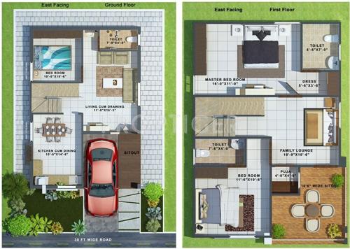 Laxmi GVMR Crown Imperial (3BHK+3T (1,555 sq ft)   Pooja Room 1555 sq ft)