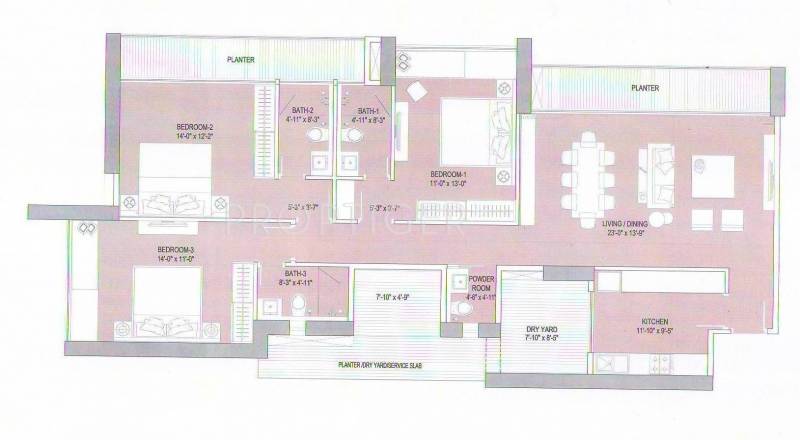 Oberoi Esquire (3BHK+3T (2,280 sq ft) 2280 sq ft)