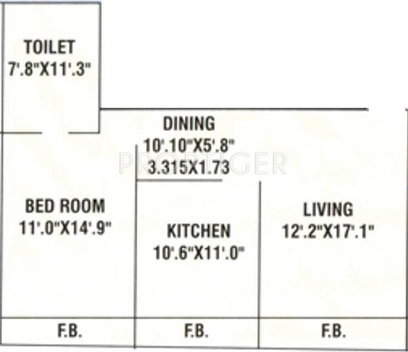 Bhumiraj Hermitage (1BHK+1T (1,157 sq ft) 1157 sq ft) Bhumiraj Hermitage (1BHK+1T (1,157 sq ft) 1157 sq ft)