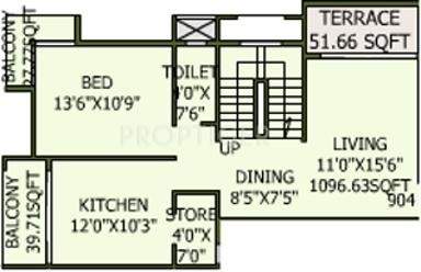 National Sea Queen Plaza (3BHK+3T (1,625 sq ft) 1625 sq ft)