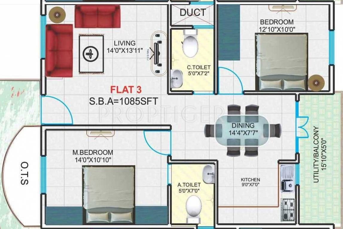 Hari Royal Palace (2BHK+2T (1,085 sq ft) 1085 sq ft) Hari Royal Palace (2BHK+2T (1,085 sq ft) 1085 sq ft)