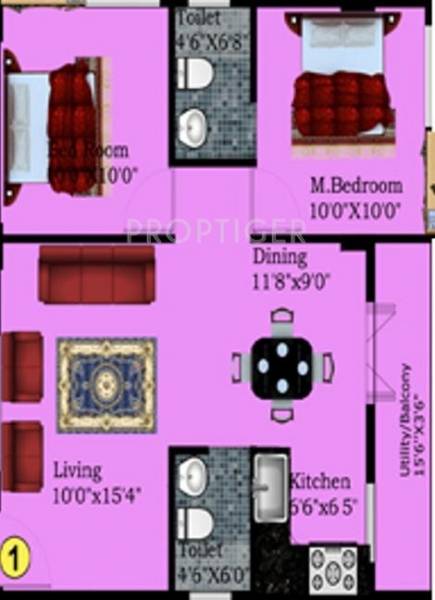 DS Samba (2BHK+2T (1,090 sq ft) 1090 sq ft) DS Samba (2BHK+2T (1,090 sq ft) 1090 sq ft)