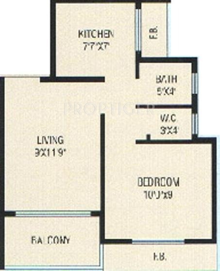 Space Jeevan Niketan (1BHK+1T (545 sq ft) 545 sq ft)