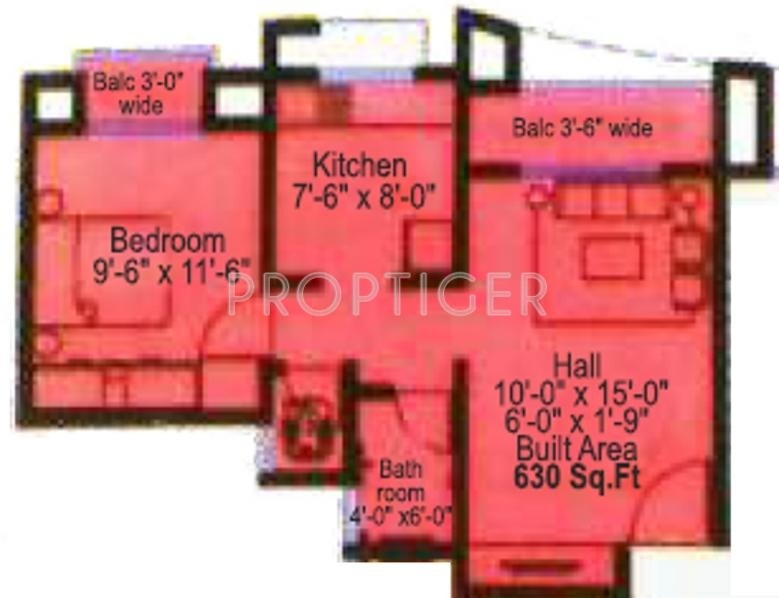 Topline Paradise (1BHK+1T (630 sq ft) 630 sq ft) Topline Paradise (1BHK+1T (630 sq ft) 630 sq ft)